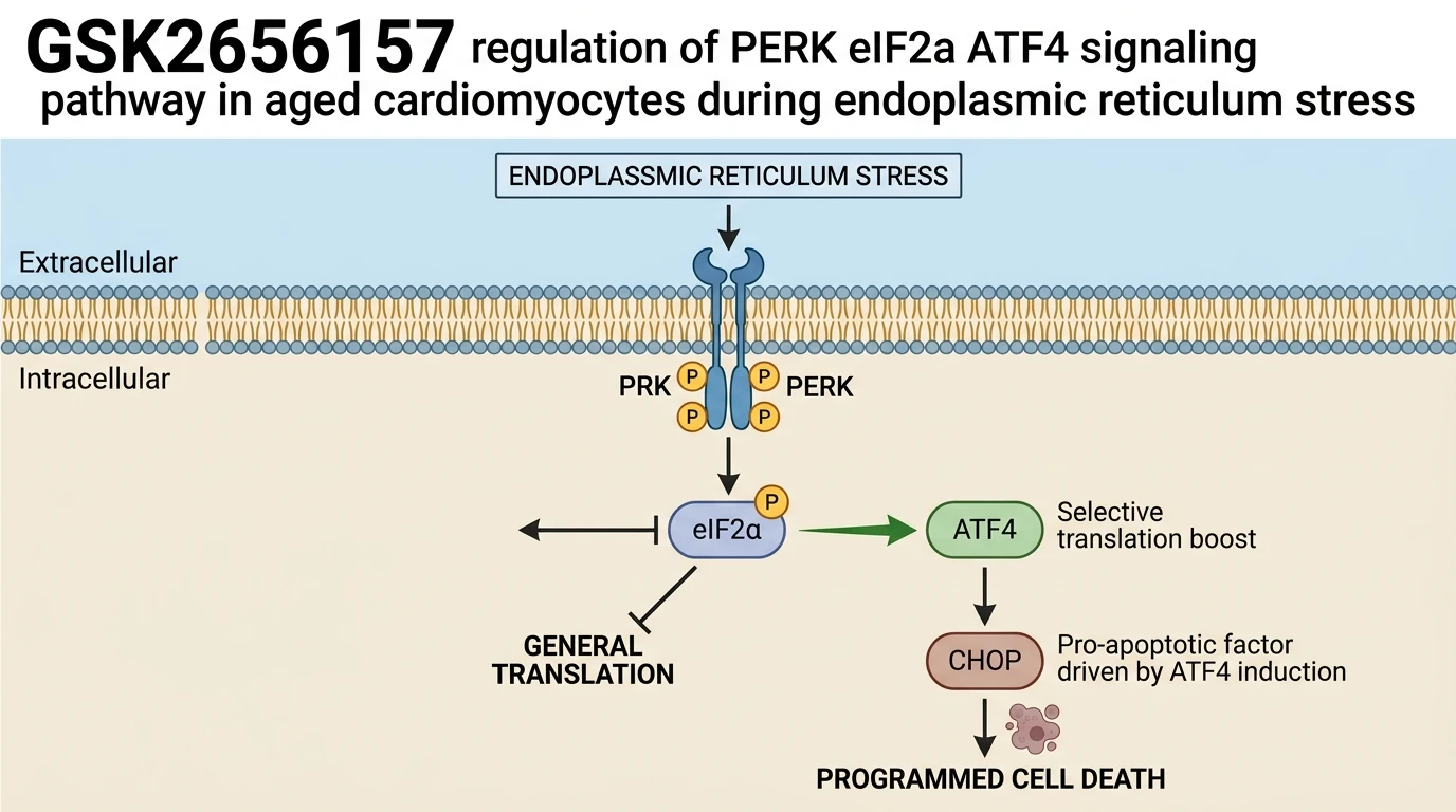 GSK2656157 regulation of PERK eIF2a ATF4 signaling pathway in aged cardiomyocytes during endoplasmic reticulum stress